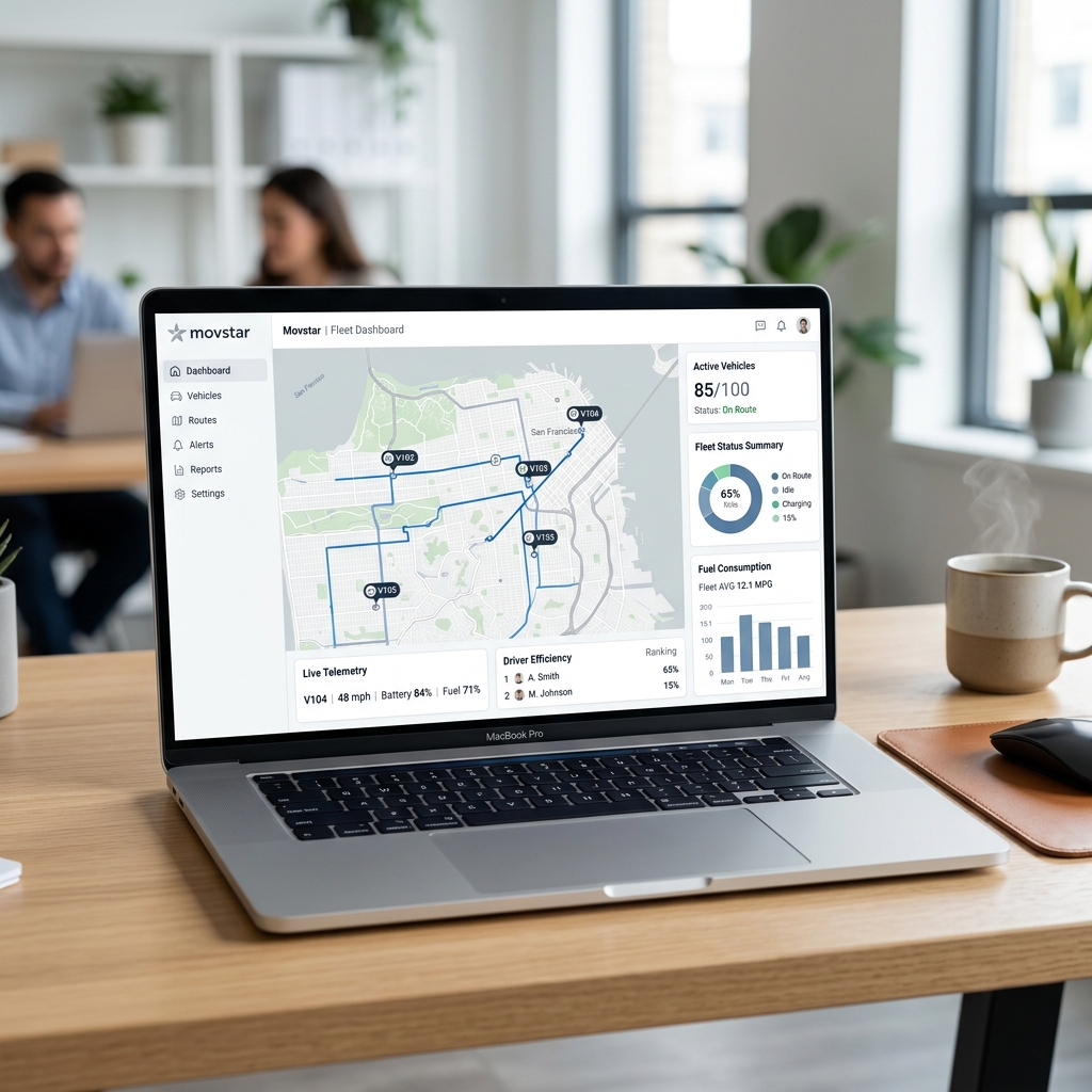 Movstar Dashboard Desktop Mockup